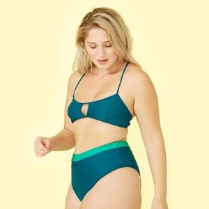 Summersalt, the high dive bikini, sz  2, sea green